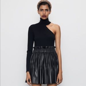 SOLD Faux Leather Skirt Zara
